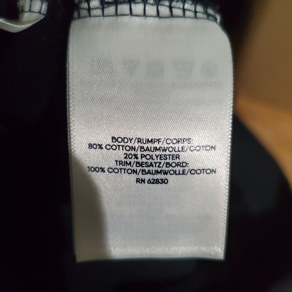 Lands End Pants Womens Medium Navy Blue Fleece Lined Cotton Blend Lounge Joggers - Picture 3 of 10